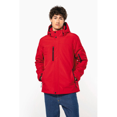 Men's hooded softshell lined parka